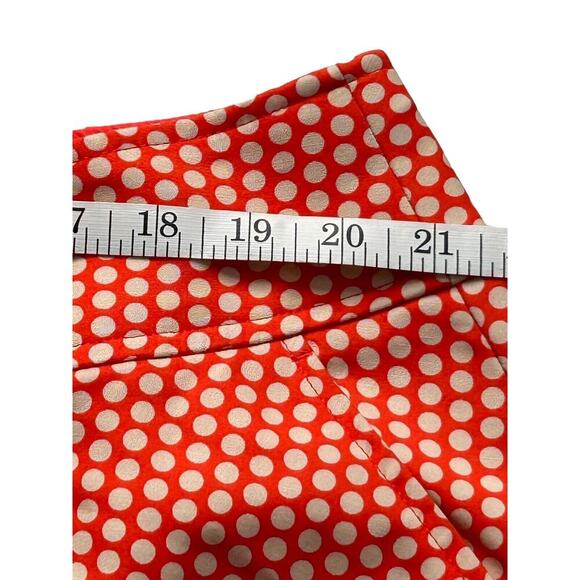 Lane Bryant Skirt The Modernist Collection Size 20 Orange White Polka Dot A-Line - Picture 9 of 11